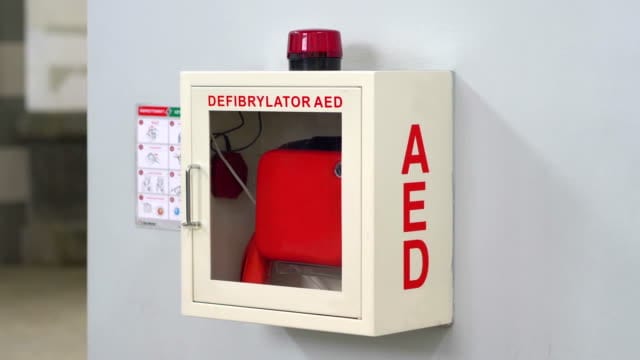 Professional video of defibrillator in 4k slow motion 60fps